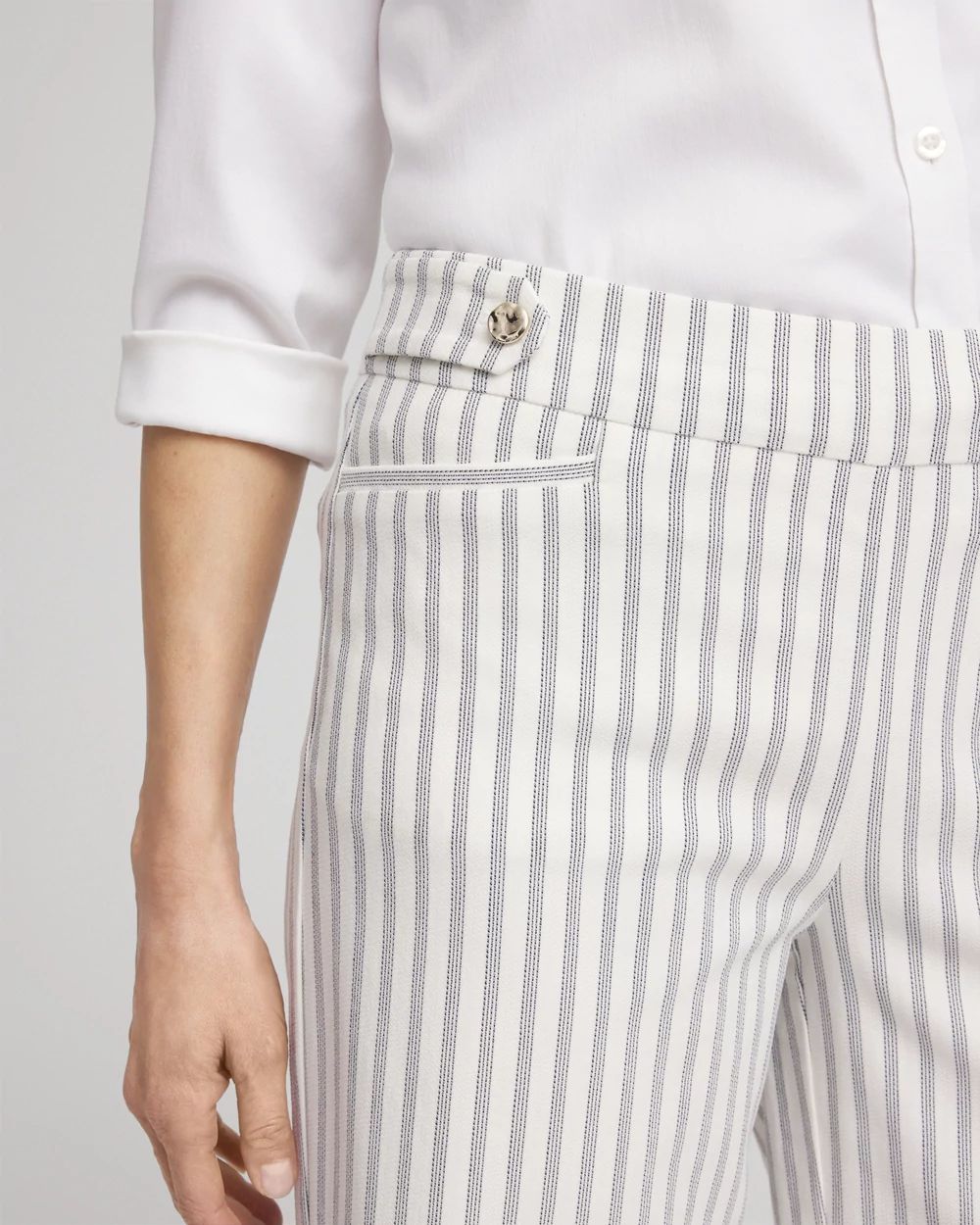 Brigitte™ Striped Wide-Leg Cropped Pants | Chico's